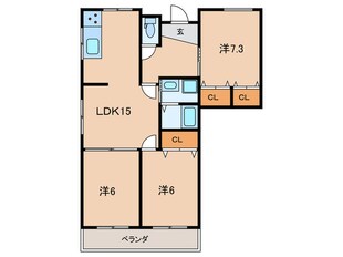 グリーンハイツ足立の物件間取画像